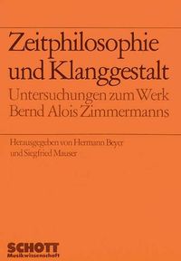 Produktbild: Zeitphilosophie und Klanggestalt