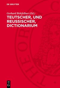 Produktbild: Teutscher, und Reussischer, Dictionarium