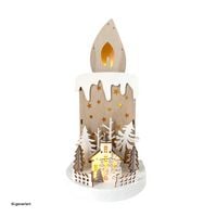 Produktbild: HTI-Living Leuchtdeko Kerze mit Kirche und Sternsingern Leuchtdeko Kerze mit Kirche und Sternsingern