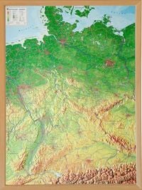 Produktbild: Relief Deutschland 1:1.2MIO mit Naturholzrahmen