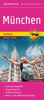 Produktbild: Publicpress Stadtplan M&uuml;nchen 1:18.000