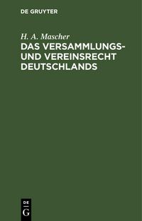 Produktbild: Das Versammlungs- und Vereinsrecht Deutschlands