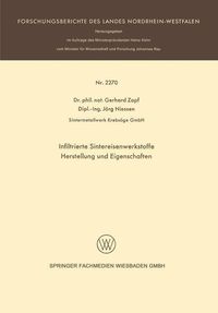Produktbild: Infiltrierte Sintereisenwerkstoffe