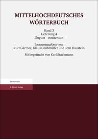 Produktbild: Mittelhochdeutsches Wörterbuch. Dritter Band, Lieferung 4