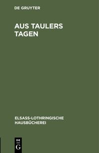 Produktbild: Aus Taulers Tagen