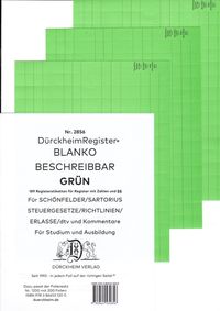 Bild vom Artikel DürckheimRegister® BLANKO-GRÜN beschreibbar für deine Gesetze vom Autor Constantin Dürckheim