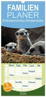 Produktbild: Familienplaner 2026 - Erdm&auml;nnchens Kinderstube mit 5 Spalten (Wandkalender, 21 x 45 cm) CALVENDO