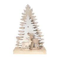 Produktbild: HTI-Living Weihnachtsdeko Rehe vor Baumsilhouette Weihnachtsdeko Rehe vor Baumsilhouette