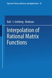 Produktbild: Interpolation of Rational Matrix Functions