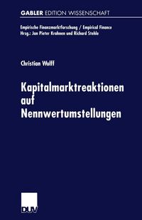 Produktbild: Kapitalmarktreaktionen auf Nennwertumstellungen