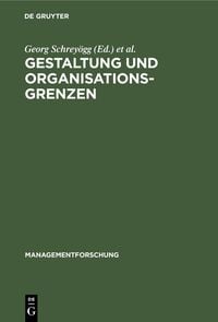 Produktbild: Gestaltung und Organisationsgrenzen