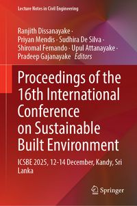Produktbild: Proceedings of the 16th International Conference on Sustainable Built Environment