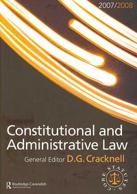Produktbild: Constitutional and Administrative Law 2007-2008: Routledge-Cavendish Core Statutes Series