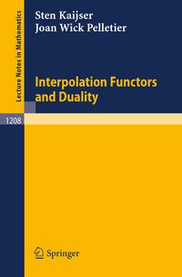 Produktbild: Interpolation Functors and Duality