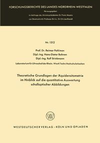 Produktbild: Theoretische Grundlagen der &Auml;quidensitometrie im Hinblick auf die quantitative Auswertung schalloptischer Abbildungen
