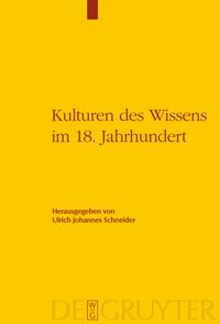 Produktbild: Kulturen des Wissens im 18. Jahrhundert