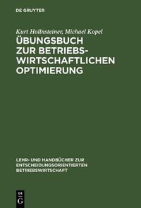 Produktbild: &Uuml;bungsbuch zur Betriebswirtschaftlichen Optimierung