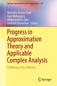 Produktbild: Progress in Approximation Theory and Applicable Complex Analysis
