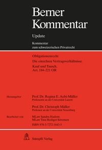 Produktbild: Berner Kommentar Update Kaufrecht, Art. 184-221 OR, 4. Erg&auml;nzungslieferung