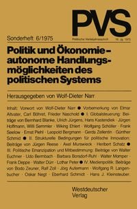 Produktbild: Politik und &Ouml;konomie &mdash; autonome Handlungsm&ouml;glichkeiten des politischen Systems