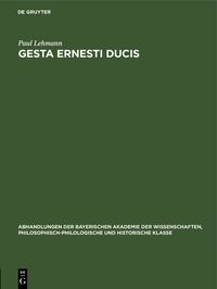 Produktbild: Gesta Ernesti ducis