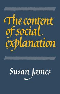 Produktbild: The Content of Social Explanation