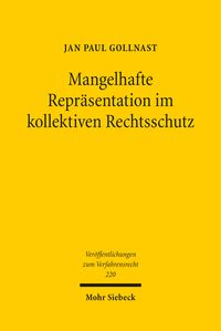 Produktbild: Mangelhafte Repr&auml;sentation im kollektiven Rechtsschutz
