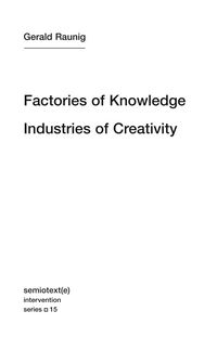 Produktbild: Factories of Knowledge, Industries of Creativity