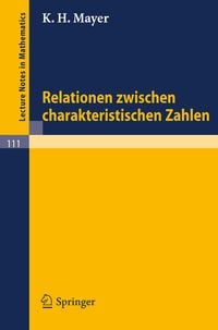 Produktbild: Relationen zwischen charakteristischen Zahlen