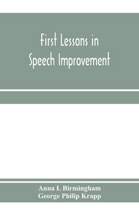 Produktbild: First lessons in speech improvement