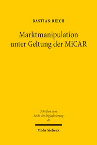 Produktbild: Marktmanipulation unter Geltung der MiCAR