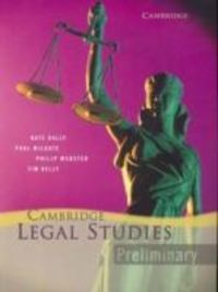 Produktbild: Dally, K: Cambridge Preliminary Legal Studies