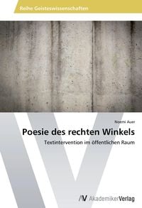 Produktbild: Poesie des rechten Winkels