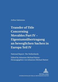Produktbild: Transfer of Title Concerning Movables Part IV