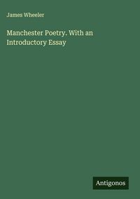 Produktbild: Manchester Poetry. With an Introductory Essay