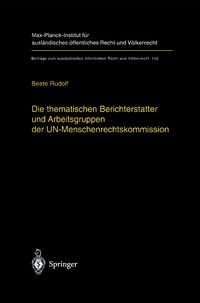 Produktbild: Die thematischen Berichterstatter und Arbeitsgruppen der UN-Menschenrechtskommission