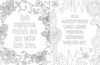 Entdecke deinen Wert:  Kraftvolle Sprüche zum Ausmalen und Reflektieren