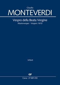 Produktbild: Vespro della Beata Vergine (Klavierauszug)
