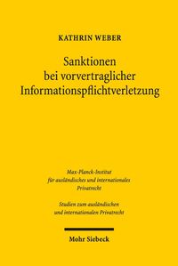 Produktbild: Sanktionen bei vorvertraglicher Informationspflichtverletzung