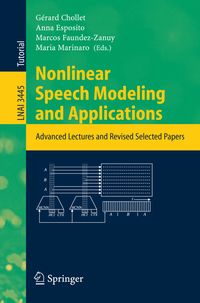 Bild vom Artikel Nonlinear Speech Modeling and Applications vom Autor Gerard Chollet