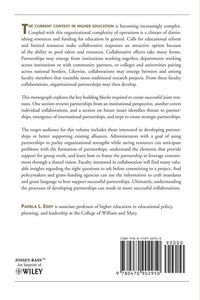 Produktbild: Eddy, P: Partnerships and Collaboration in Higher Education