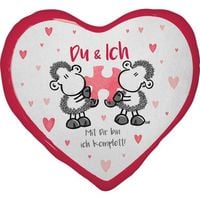 Produktbild: Pl&uuml;schkissen Motiv Du & ich
