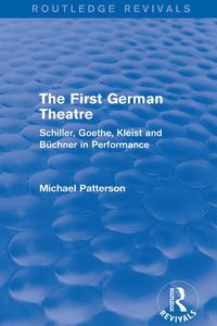 Produktbild: The First German Theatre (Routledge Revivals)