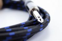 Produktbild: Cordial 14771 Klinke Audio Anschlusskabel [1x Klinkenstecker 6.3 mm (mono) - 1x Klinkenstecker 6.3 mm (mono)] 7.50 m Schwarz, Blau Textil-Mantel