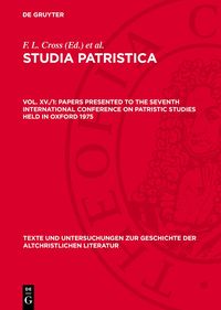 Produktbild: Papers presented to the Seventh International Conference on Patristic Studies held in Oxford 1975