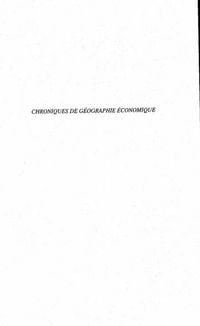 Produktbild: Chroniques de geographie economique