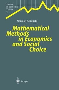 Produktbild: Mathematical Methods in Economics and Social Choice