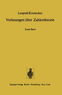 Produktbild: Vorlesungen &uuml;ber Zahlentheorie