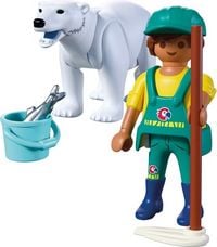 Produktbild: PLAYMOBIL 72090 Zoo: Eisb&auml;r und Pfleger