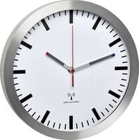 Produktbild: TFA Dostmann 60.3528.02 Funk Wanduhr 30mm x 45mm Aluminium Leisegang-Uhrwerk